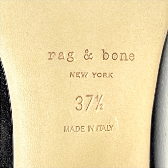 Rag & Bone Dalia II Bootie Size 37.5 - 7.5 Black Suede Ankle Boot Tie Stud New - Picture 10 of 14